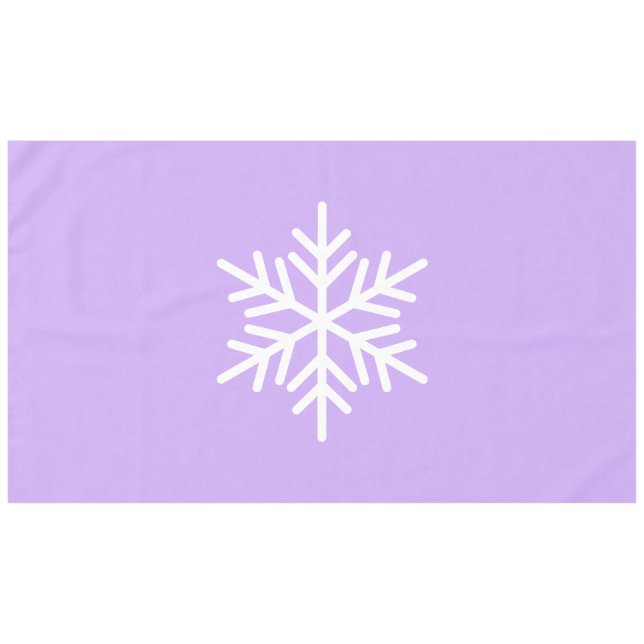 Spaß Ausgeklügeltes nordisches Schneeflocken Lila Tischdecke (Vorderseite (Horizontal))