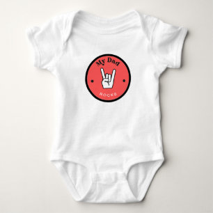 Spaß! Baby Jersey Bodysuit - Mein Vater ROCKS! Strampler