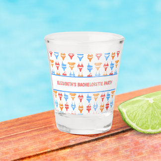Spaß-Badeanzug-Poolparty Personalisierter Junggese Schnapsglas