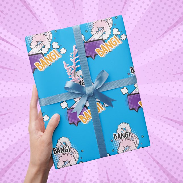 Spaß Bang Comic Stil trendige Geschenk Geschenkpapier (Von Creator hochgeladen)