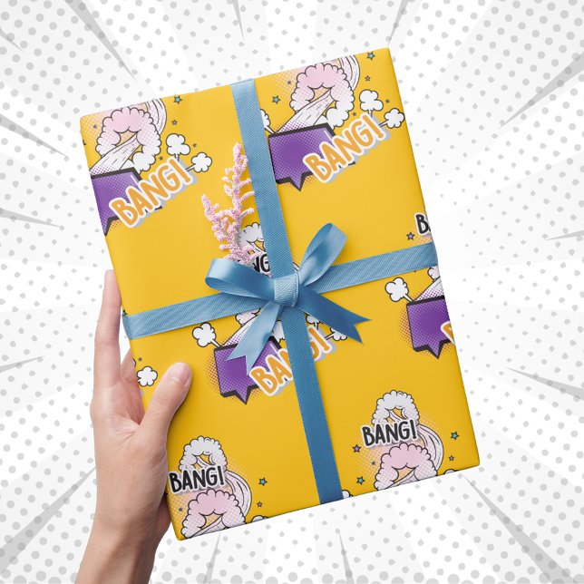 Spaß Bang Comic Stil trendige Geschenk Geschenkpapier (Von Creator hochgeladen)
