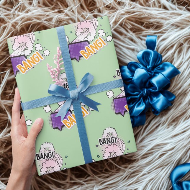 Spaß Bang Comic Stil trendige Geschenk Geschenkpapier (Von Creator hochgeladen)