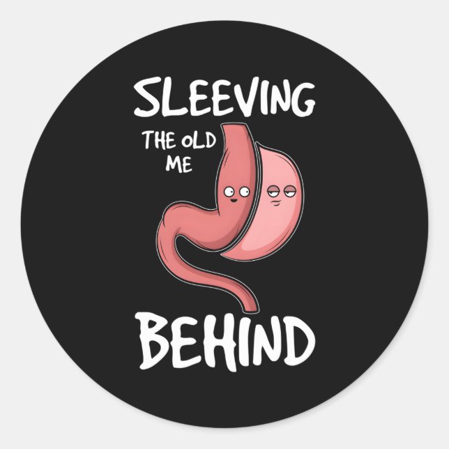 Spaß Bariatrische Operation, die ich hinter mir la Runder Aufkleber (Vorderseite)