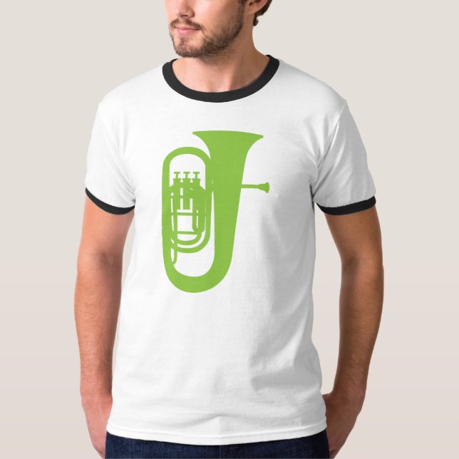 Spaß-Bariton-Silhouette-Musik-Geschenk T-Shirt (Vorderseite)