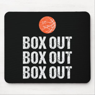 Spaß Basketball Coach Box Out Quote Grunge Grafik Mousepad