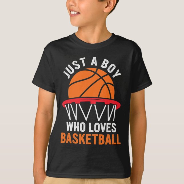 Spaß Basketball für Jungen - Nur ein Junge, der Li T-Shirt (Vorderseite)