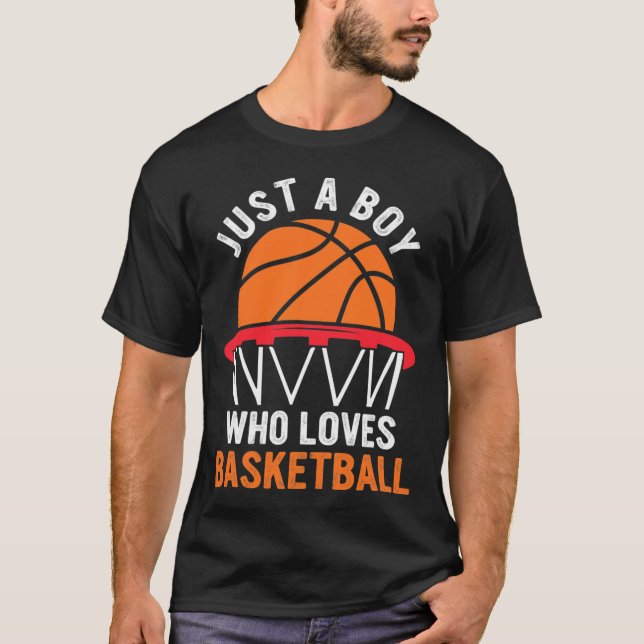 Spaß Basketball für Jungen - Nur ein Junge, der Li T-Shirt (Vorderseite)