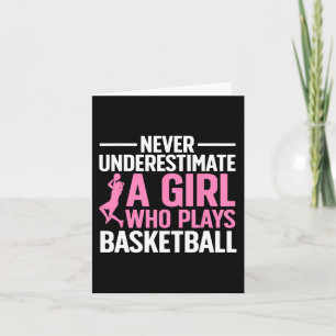 Spaß Basketball Kunst für Girls Jugend Teens Baske Karte