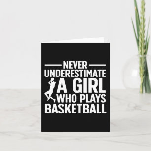 Spaß Basketball Kunst für Girls Jugend Teens Baske Karte