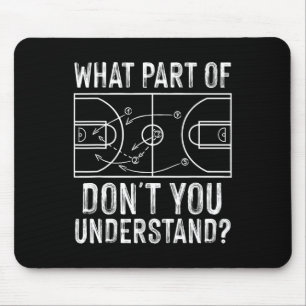 Spaß Basketball Trainer Design Männer Frauen Ball  Mousepad