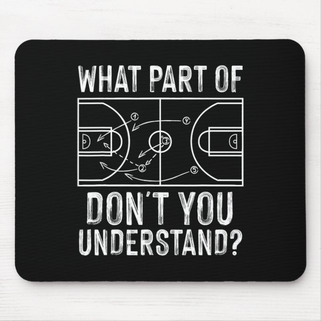 Spaß Basketball Trainer Design Männer Frauen Ball  Mousepad (Vorne)
