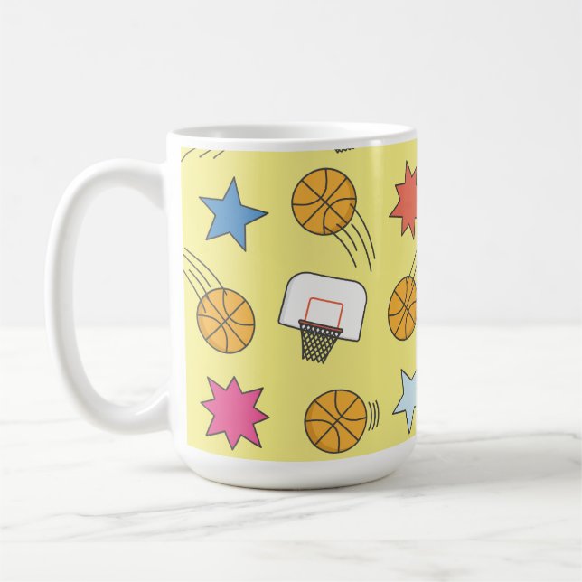 Spaß Basketballmuster Kaffeetasse (Links)