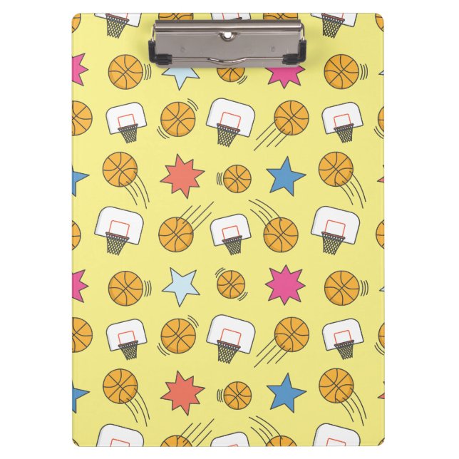 Spaß Basketballmuster Klemmbrett (Vorderseite)