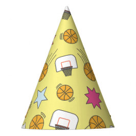 Spaß Basketballmuster Partyhütchen