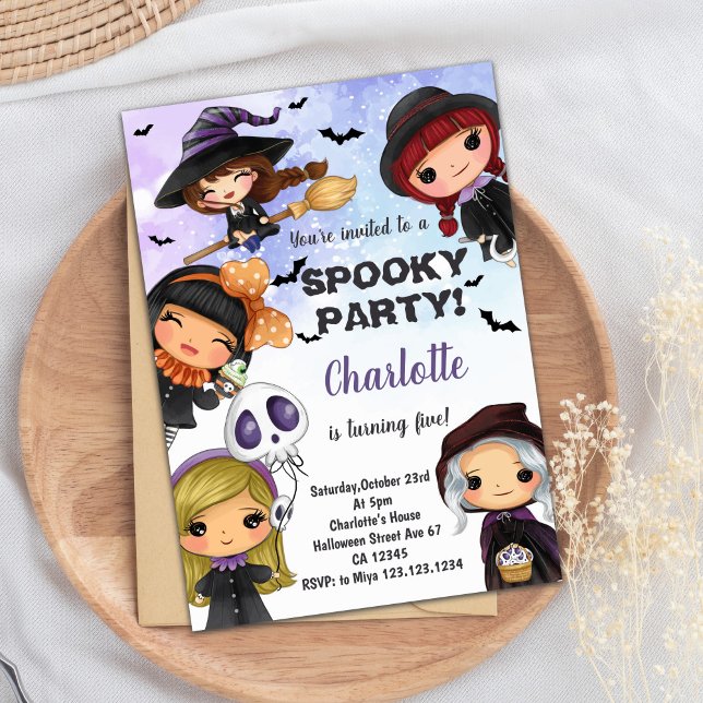 Spaß Beängstigende Party-Karte für Kinder oder Erw Einladung (Halloween Spooky Birthday Invitations)