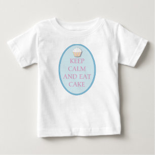 Spaß Behalte Ruhe und Essen Cake T Shirt
