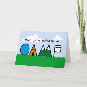 Spaß bei Camp Picture Letters Grußkarte Karte