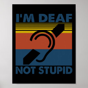 Spaß beim Hören von ASL-Zeichensprache Ich bin tau Poster