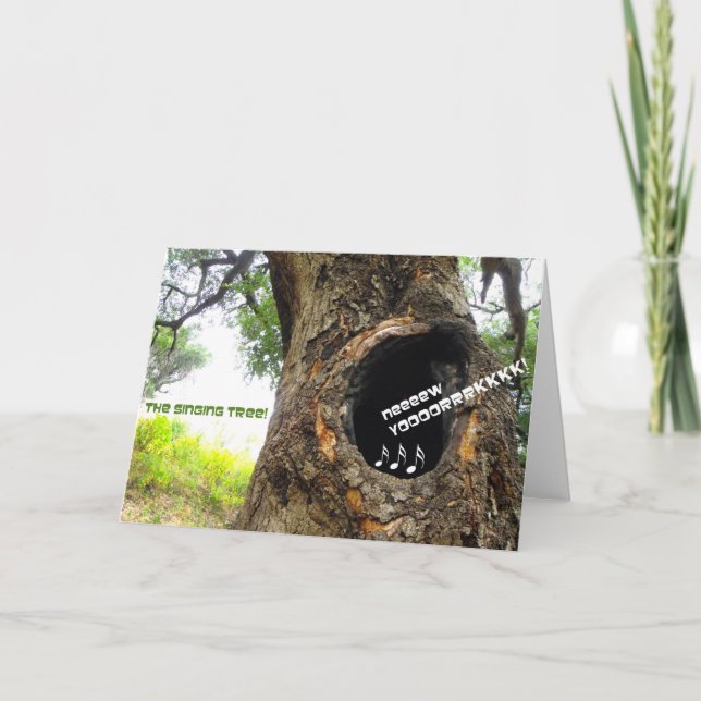 Spaß beim Singen der Tree Grußkarte! Karte (Vorderseite)