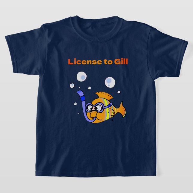 Spaß beim Tauchen Fanfarendesign T-Shirt (Ablage )