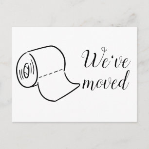 Spaß beim Umzug Neue Adresse Postkarte