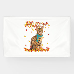 Spaß Bengalischer Erntedank Herbstkatzengeschenke Banner