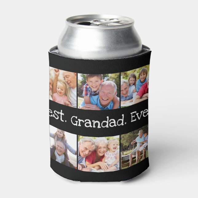 Spaß Beste Grandad je 6 FotoCollage Dosenkühler (Kanne Vorderseite)