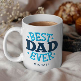 Spaß Bester Vater je Blue Navy Kaffeetasse