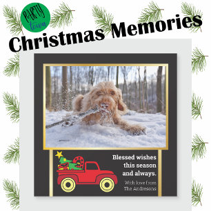 Spaß Billboard Stil 🎄 festliches Foto Weihnachten Magnetkarte