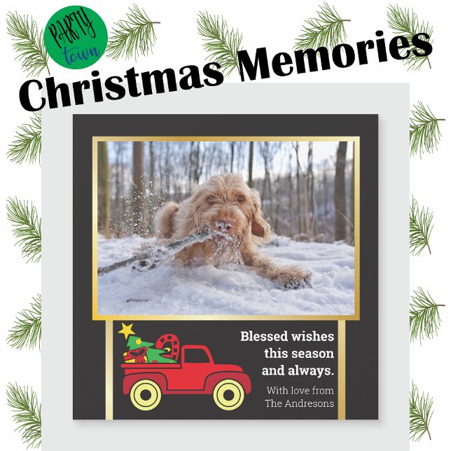 Spaß Billboard Stil 🎄 festliches Foto Weihnachten Magnetkarte (Von Creator hochgeladen)