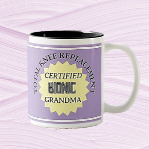 Spaß! Bionischer Knieersatz-Mug Zweifarbige Tasse
