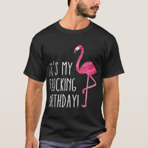 Spaß Birthday Männer Frauen Pink Watercolor Flamin T-Shirt
