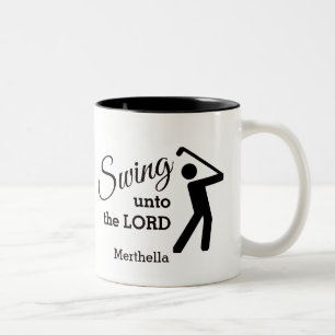 Spaß bis zum Personalisierten Golfplatz Zweifarbige Tasse