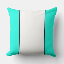 Spaß Breite umrissene Aquamarine Streifen des Aqua Kissen