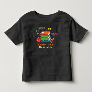 Spaß Bücher, die ich Liebe zu lesen Kind Kleinkind T-shirt