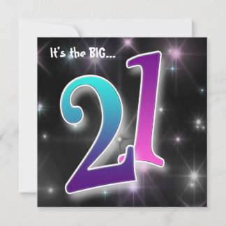 Spaß & bunt 21. Geburtstag Party Einladung