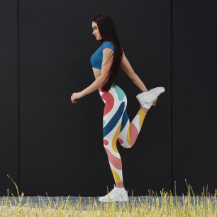 Spaß bunt abstrakt und stilvoll leggings