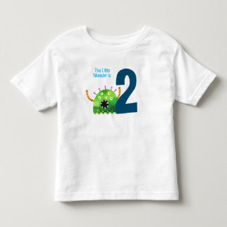 Spaß bunt mein kleines Monster 2. Geburtstag Kleinkind T-shirt