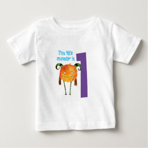 Spaß bunt mein kleines Monster ersten Geburtstag Baby T-shirt