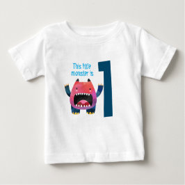 Spaß bunt mein kleines Monster ersten Geburtstagsk Baby T-shirt
