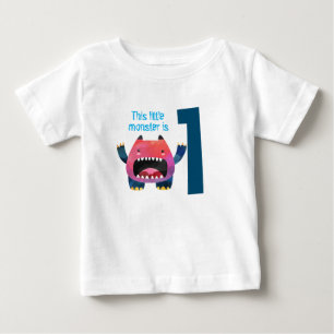 Spaß bunt mein kleines Monster ersten Geburtstagsk Baby T-shirt