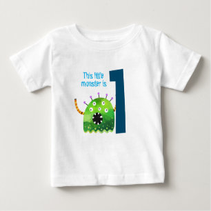 Spaß bunt mein kleines Monster ersten Geburtstagsk Baby T-shirt