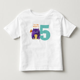 Spaß bunt Mein kleines Monster ist fünf Geburtstag Kleinkind T-shirt