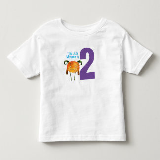Spaß bunt Mein kleines Monster ist zwei Geburtstag Kleinkind T-shirt