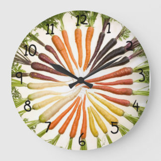 Spaß-bunte Karotten Große Wanduhr