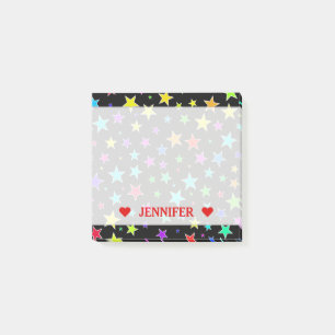 Spaß, bunte Sternchen-Vereinbarung u. Post-it Klebezettel