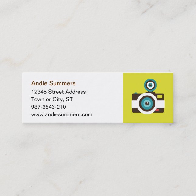 Spaß bunter FishEye Kamera-Fotograf Mini Visitenkarte (Vorderseite)