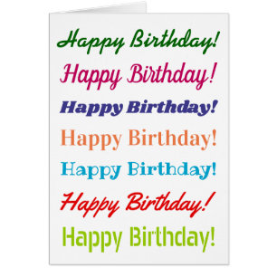 Spaß, buntes, typografisches "alles Gute zum