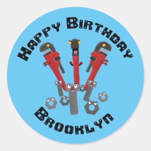 Spaß Cartoon Classic Runder Aufkleber