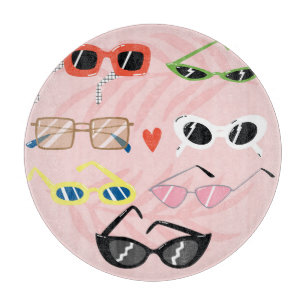 Spaß Cartoon: Trendy Sunglassensammlung Schneidebrett